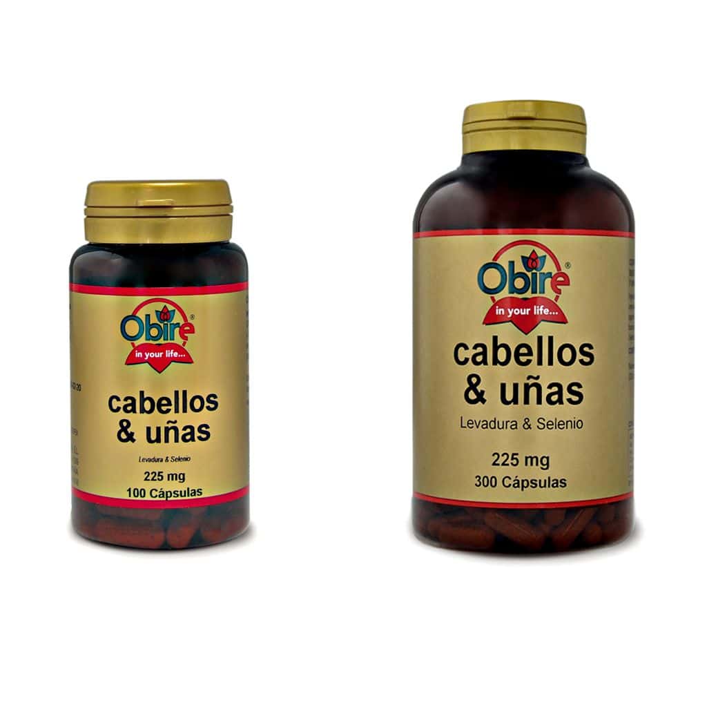 Cabellos y Uñas / 225 mg / 100 ó 300 Cápsulas / Obire.