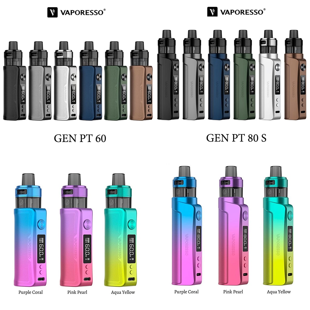 Portada Vaporesso Gen PT60 PT80 S nuevos colores