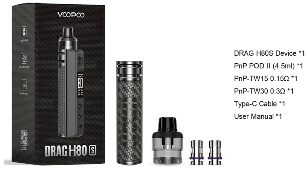 Contenido Kit Drag H80 S