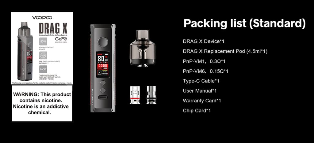 Contenido Kit Drag X