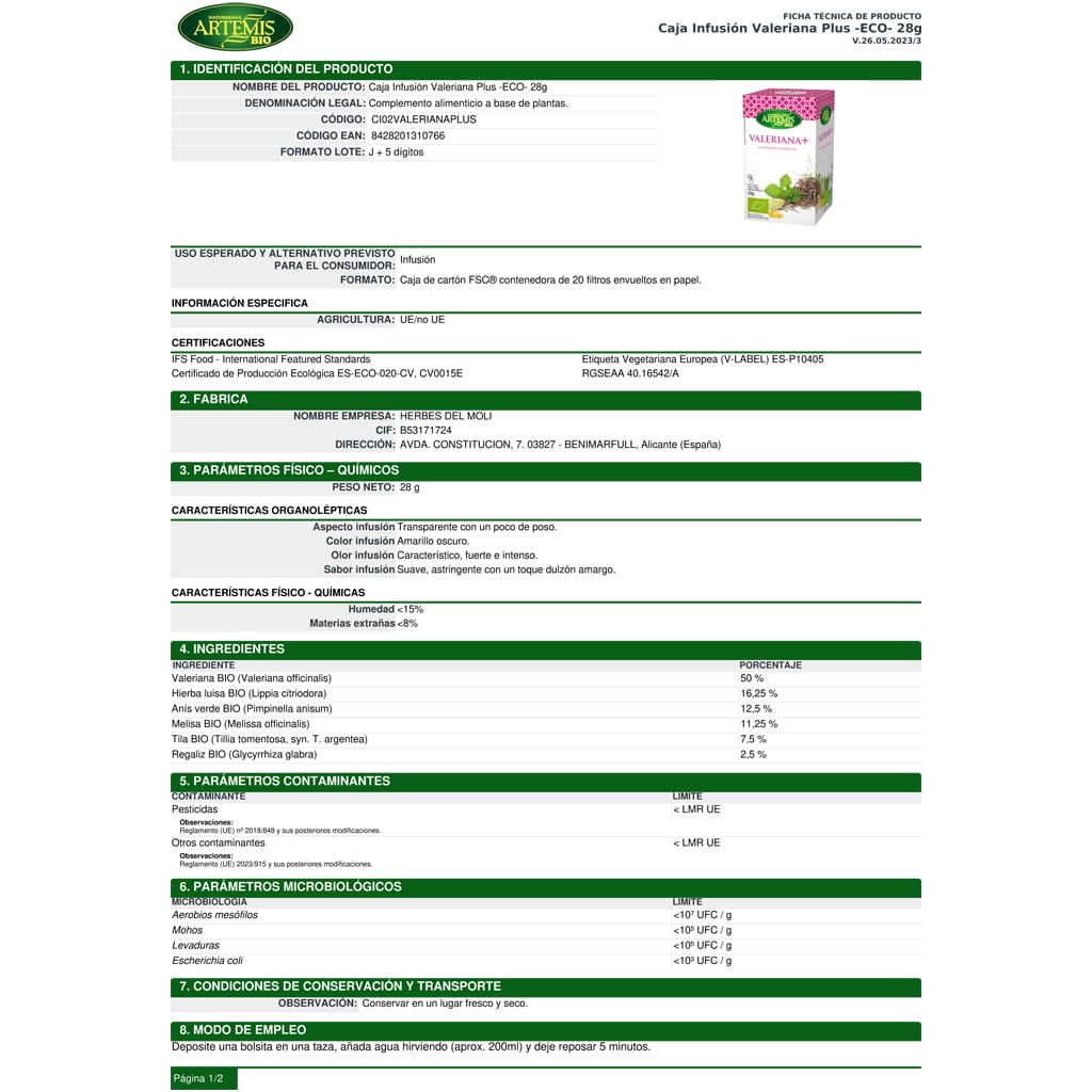 Valeriana+ Ficha Técnica 1