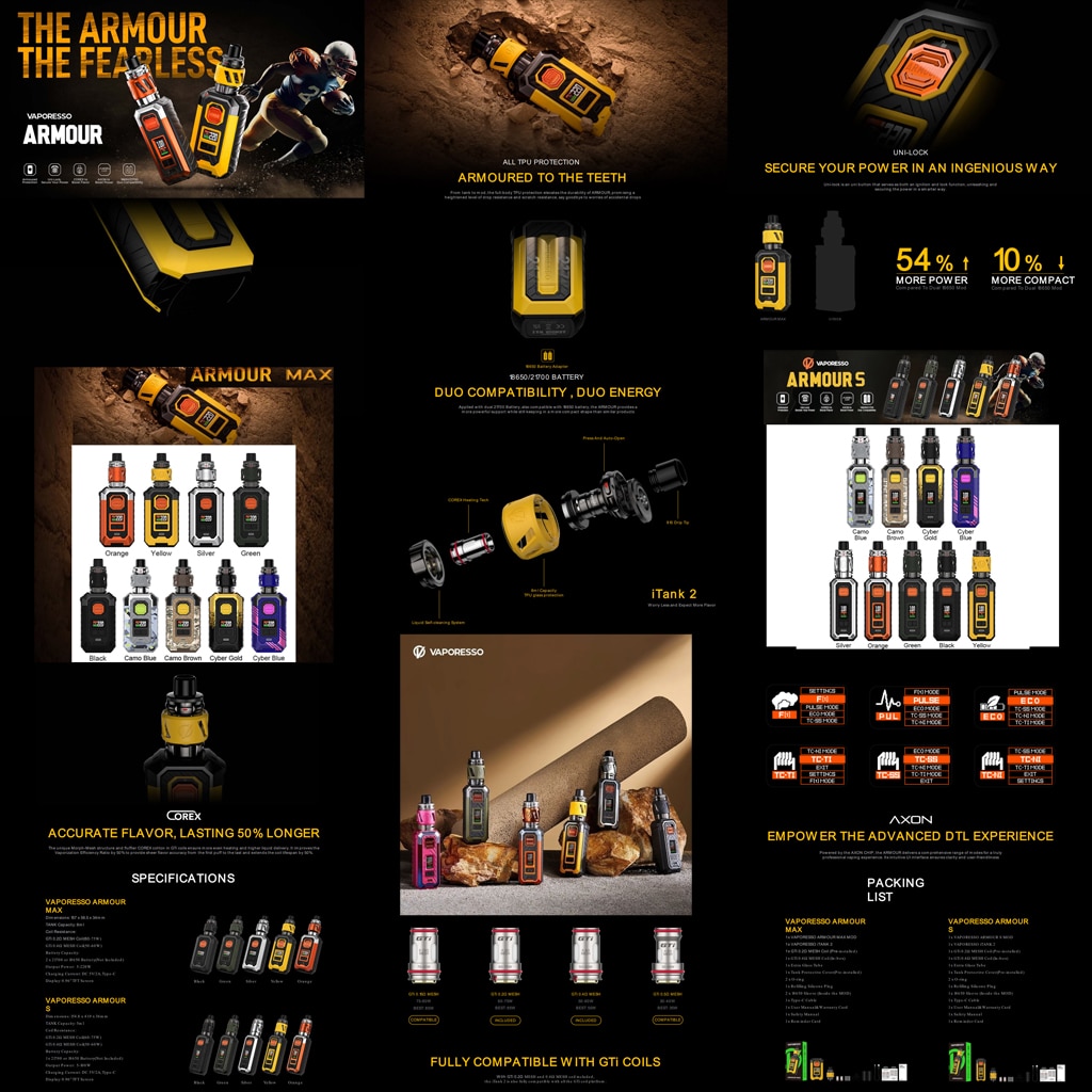 Descripción Armour Vaporesso